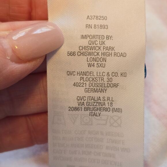 D&Co Top Womens Size XL Multicolor Stars and Stripes Short Sleeve Cotton Blend - Picture 5 of 10